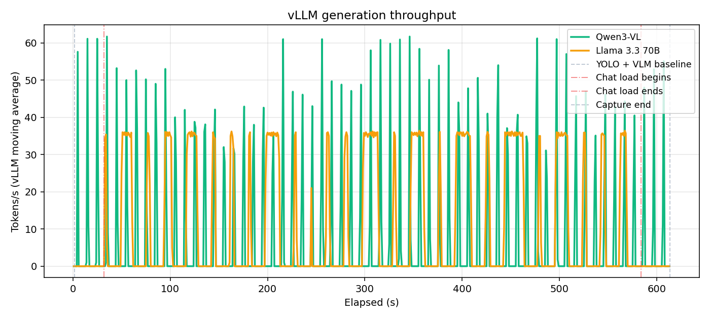 vLLM generation throughput — TP=1